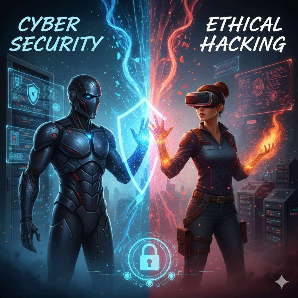Cybersecurity vs Ethical Hacking